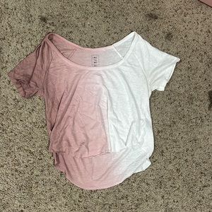 Me to we tee pink + white